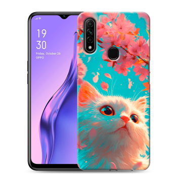Силиконовый противоударный чехол на OPPO A31 с принтом Красивый кот Силиконовый противоударный чехол на OPPO A31 с принтом Красивый кот