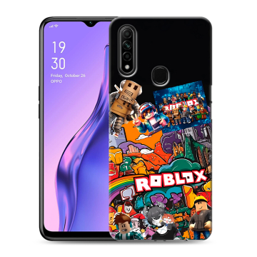 Силиконовый противоударный чехол на OPPO A31 с принтом Roblox Роблокс Силиконовый противоударный чехол на OPPO A31 с принтом Roblox Роблокс