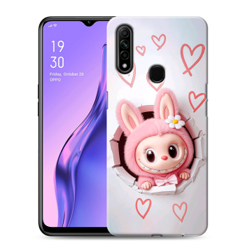 Силиконовый противоударный чехол на OPPO A31 с принтом Labubu Лабубу