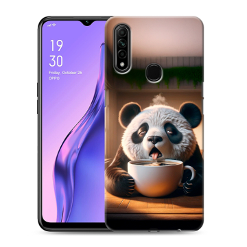 Силиконовый противоударный чехол на OPPO A31 с принтом смешная панда Силиконовый противоударный чехол на OPPO A31 с принтом смешная панда