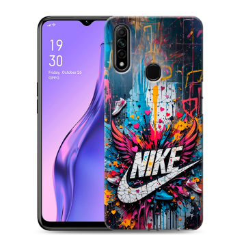 Силиконовый противоударный чехол на OPPO A31 с принтом Nike Найк