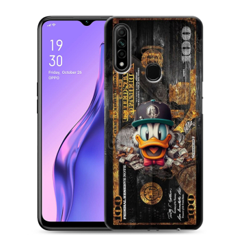 Силиконовый противоударный чехол на OPPO A31 с принтом Дональд Дак Доллар Силиконовый противоударный чехол на OPPO A31 с принтом Дональд Дак Доллар