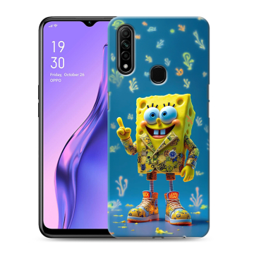 Силиконовый противоударный чехол на OPPO A31 с принтом Спанч боб Спанчбоб Силиконовый противоударный чехол на OPPO A31 с принтом Спанч боб Спанчбоб