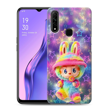 Силиконовый противоударный чехол на OPPO A31 с принтом Labubu Лабубу Силиконовый противоударный чехол на OPPO A31 с принтом Labubu Лабубу