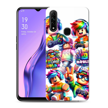 Силиконовый противоударный чехол на OPPO A31 с принтом Roblox Роблокс Силиконовый противоударный чехол на OPPO A31 с принтом Roblox Роблокс