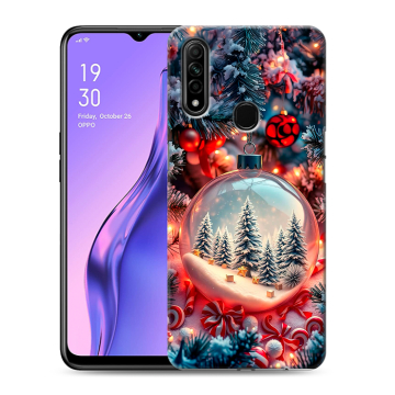 Силиконовый противоударный чехол на OPPO A31 с принтом Новый год
