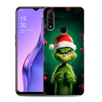 Силиконовый противоударный чехол на OPPO A31 с принтом Гринч Новый год Рождество