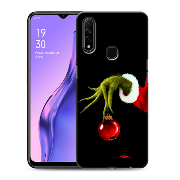 Силиконовый противоударный чехол на OPPO A31 с принтом Новый год Гринч