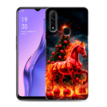 Силиконовый противоударный чехол на OPPO A31 с принтом Новый год