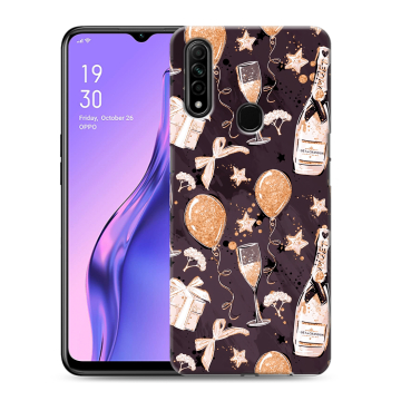 Силиконовый противоударный чехол на OPPO A31 с принтом Новый год