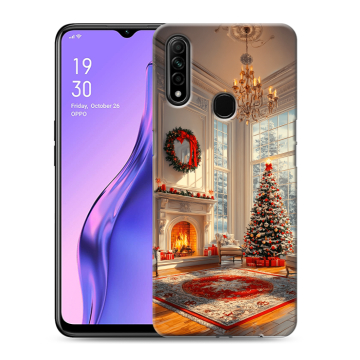 Силиконовый противоударный чехол на OPPO A31 с принтом Новый год Силиконовый противоударный чехол на OPPO A31 с принтом Новый год