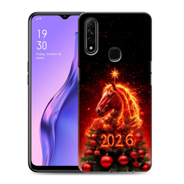 Силиконовый противоударный чехол на OPPO A31 с принтом Новый год Силиконовый противоударный чехол на OPPO A31 с принтом Новый год