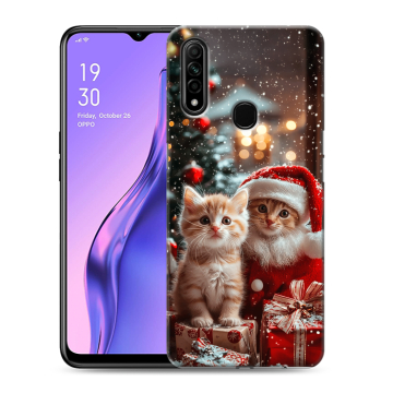 Силиконовый противоударный чехол на OPPO A31 с принтом Новый год Силиконовый противоударный чехол на OPPO A31 с принтом Новый год