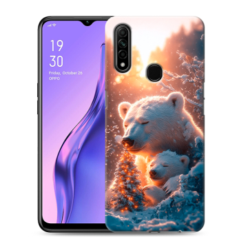 Силиконовый противоударный чехол на OPPO A31 с принтом Новый год Силиконовый противоударный чехол на OPPO A31 с принтом Новый год