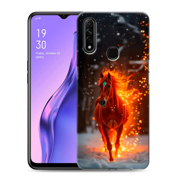 Силиконовый противоударный чехол на OPPO A31 с принтом Новый год Силиконовый противоударный чехол на OPPO A31 с принтом Новый год