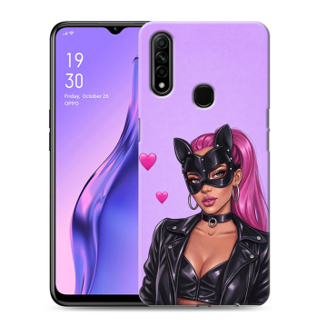 Силиконовый противоударный чехол на OPPO A31 с принтом женский Силиконовый противоударный чехол на OPPO A31 с принтом женский