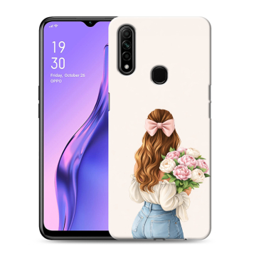 Силиконовый противоударный чехол на OPPO A31 с принтом женский Силиконовый противоударный чехол на OPPO A31 с принтом женский