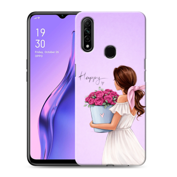 Силиконовый противоударный чехол на OPPO A31 с принтом женский Силиконовый противоударный чехол на OPPO A31 с принтом женский