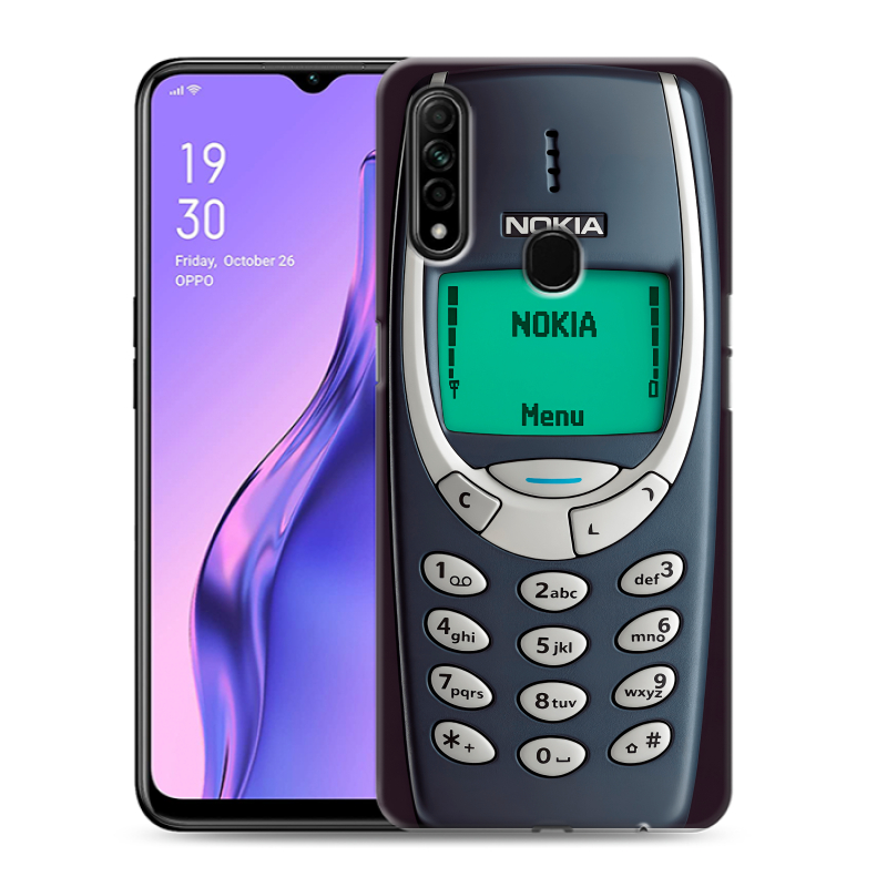 Пластиковый чехол на OPPO A31 с принтом Старый телефон Пластиковый чехол на OPPO A31 с принтом Старый телефон