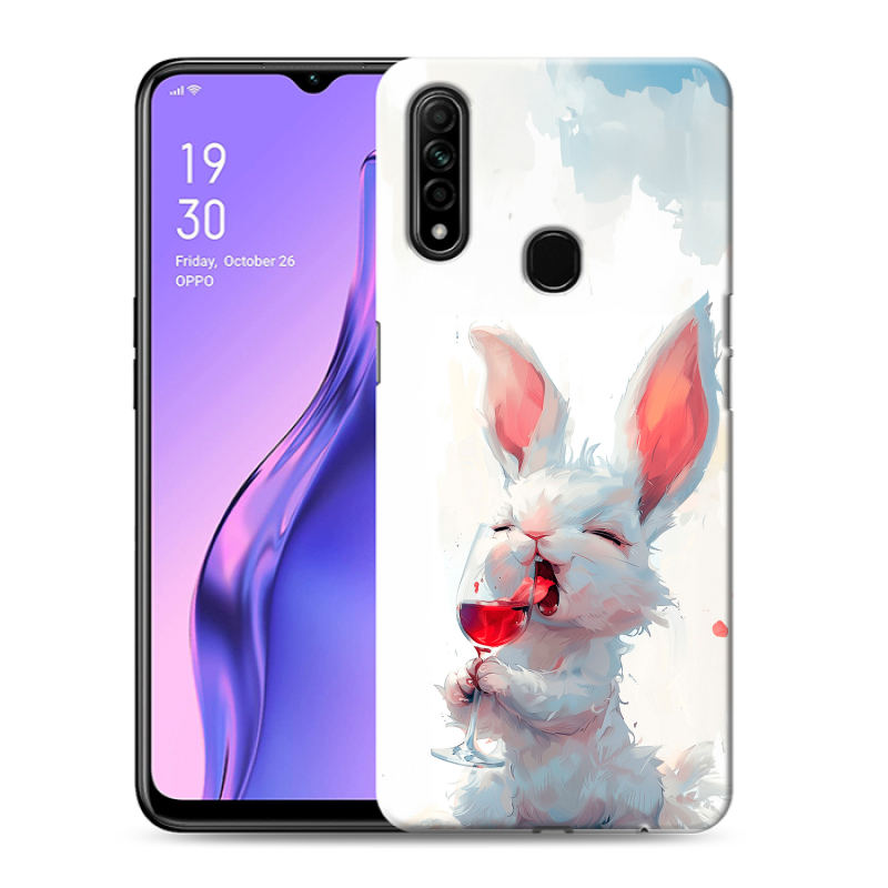 Пластиковый чехол на OPPO A31 с принтом кролик зайчик Пластиковый чехол на OPPO A31 с принтом кролик зайчик