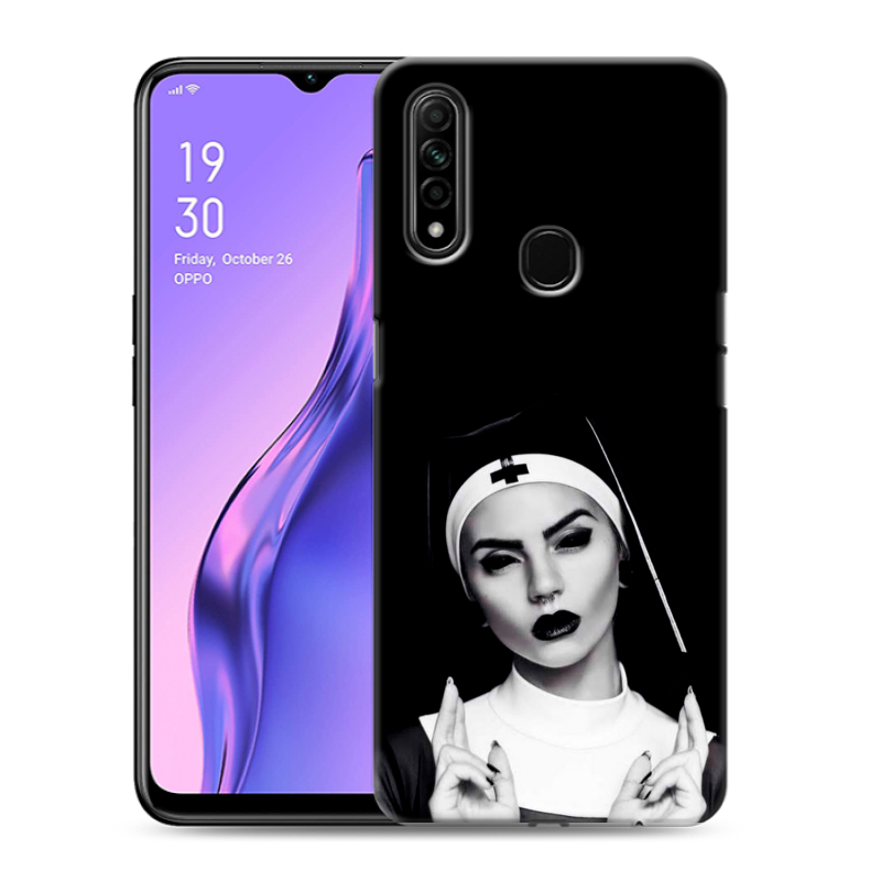Пластиковый чехол на OPPO A31 с принтом монашка Пластиковый чехол на OPPO A31 с принтом монашка
