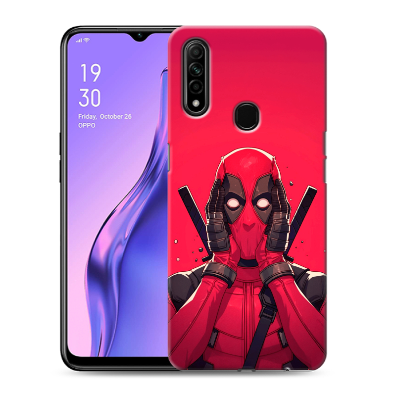 Пластиковый чехол на OPPO A31 с принтом Дедпул Deadpool Пластиковый чехол на OPPO A31 с принтом Дедпул Deadpool