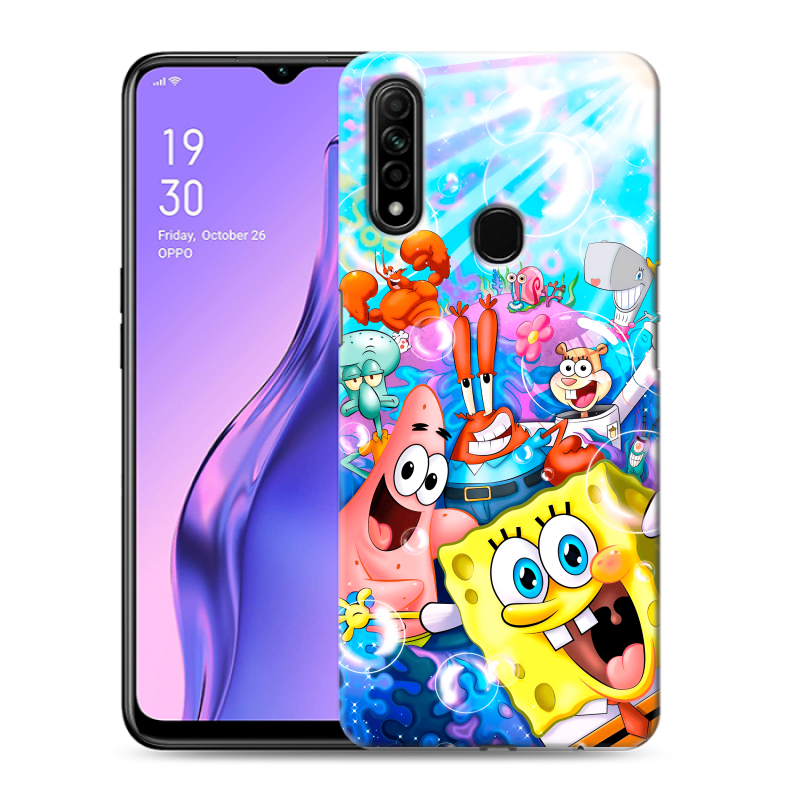 Силиконовый противоударный чехол на OPPO A31 с принтом спанчбоб спанч боб Силиконовый противоударный чехол на OPPO A31 с принтом спанчбоб спанч боб