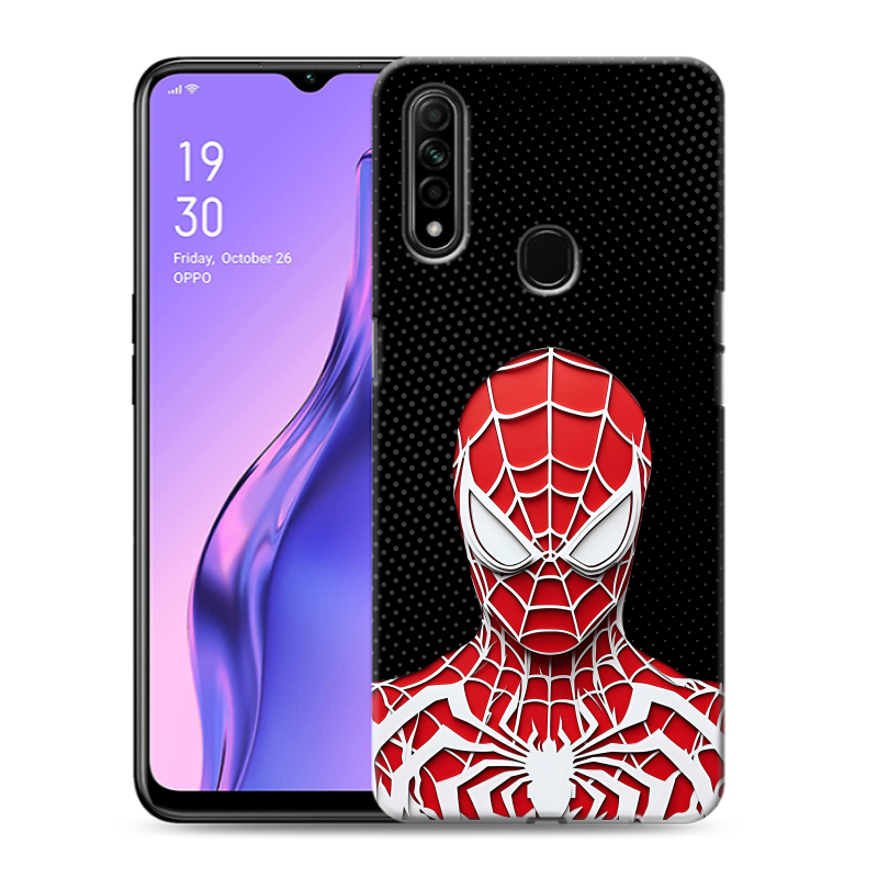 Пластиковый чехол на OPPO A31 с принтом человек паук spiderman Пластиковый чехол на OPPO A31 с принтом человек паук spiderman
