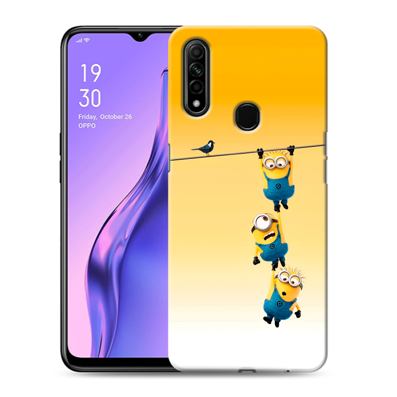 Силиконовый противоударный чехол на OPPO A31 с принтом Миньоны Силиконовый противоударный чехол на OPPO A31 с принтом Миньоны