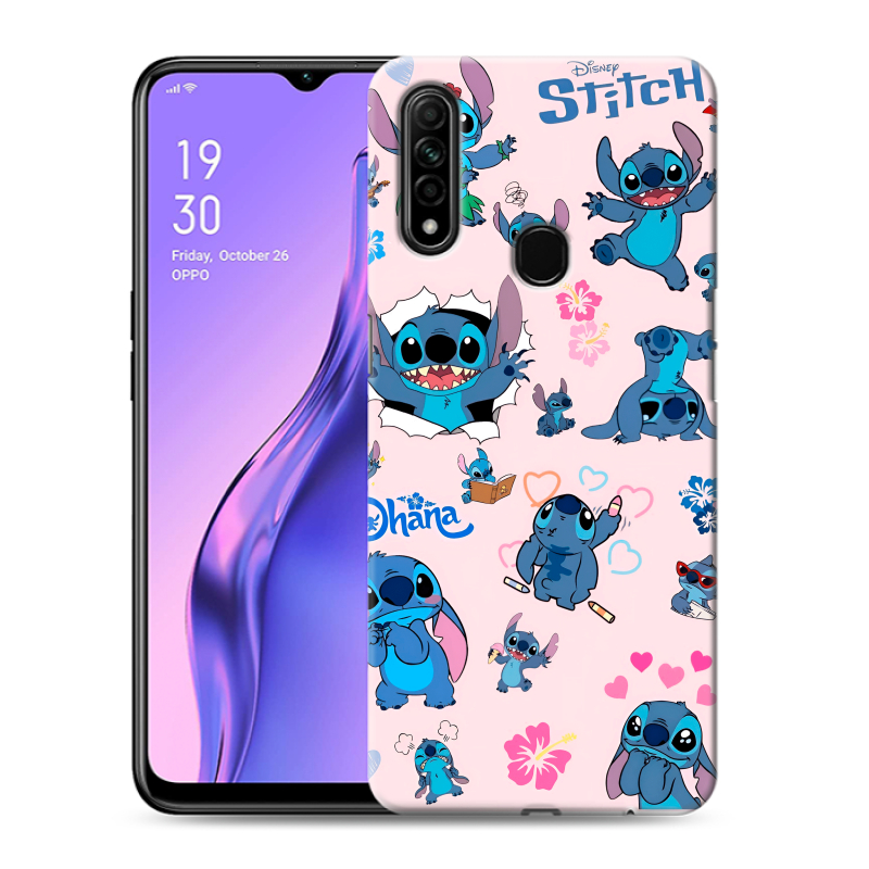 Силиконовый противоударный чехол на OPPO A31 с принтом Лило и Стич Силиконовый противоударный чехол на OPPO A31 с принтом Лило и Стич