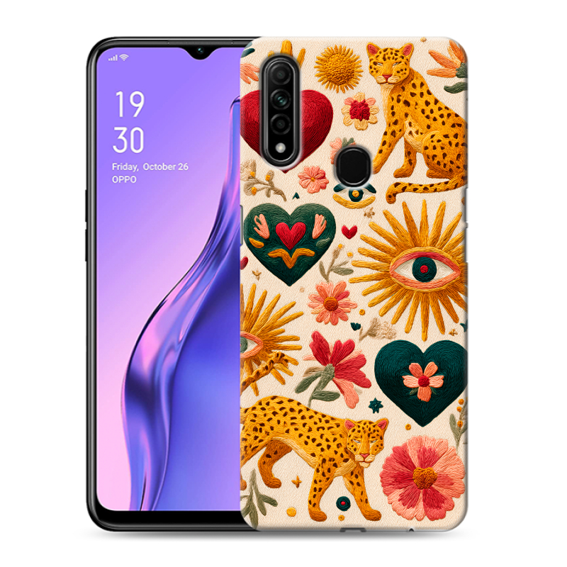 Силиконовый противоударный чехол на OPPO A31 с принтом Модный принт Силиконовый противоударный чехол на OPPO A31 с принтом Модный принт