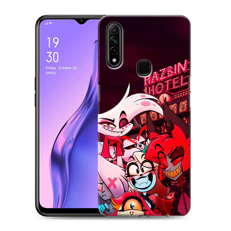Пластиковый чехол на OPPO A31 с принтом Hazbin Hotel Отель Хазбин Пластиковый чехол на OPPO A31 с принтом Hazbin Hotel Отель Хазбин