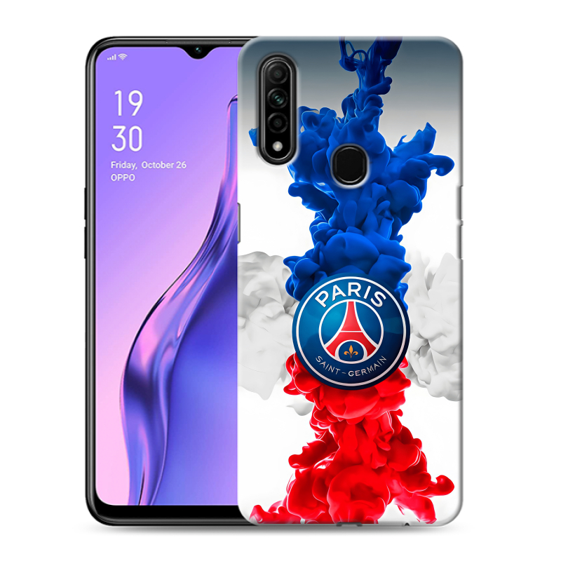 Силиконовый противоударный чехол на OPPO A31 с принтом PSG ПСЖ Силиконовый противоударный чехол на OPPO A31 с принтом PSG ПСЖ