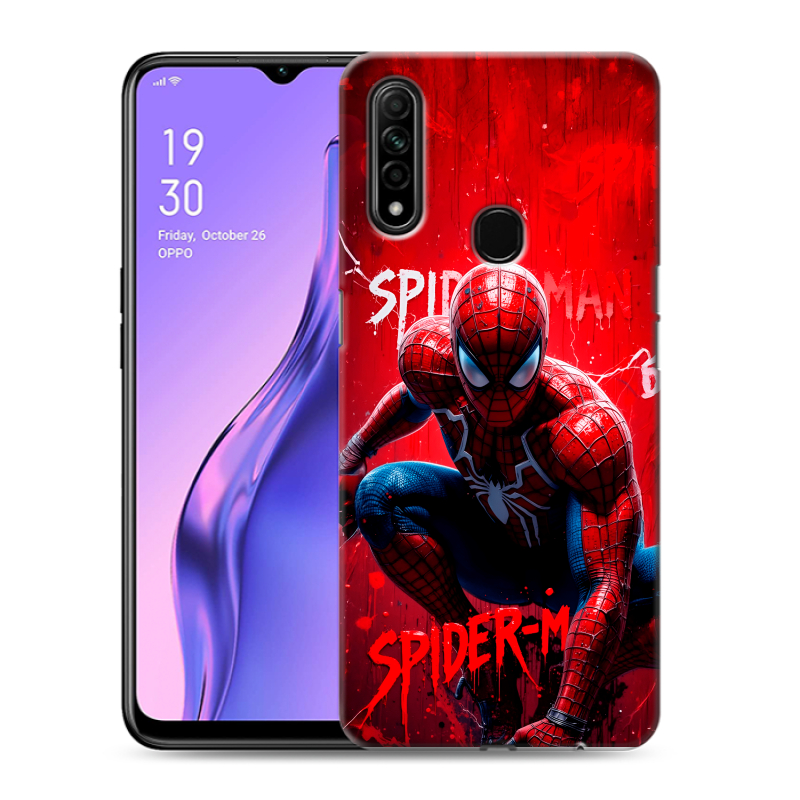 Пластиковый чехол на OPPO A31 с принтом Spiderman Человек паук Пластиковый чехол на OPPO A31 с принтом Spiderman Человек паук