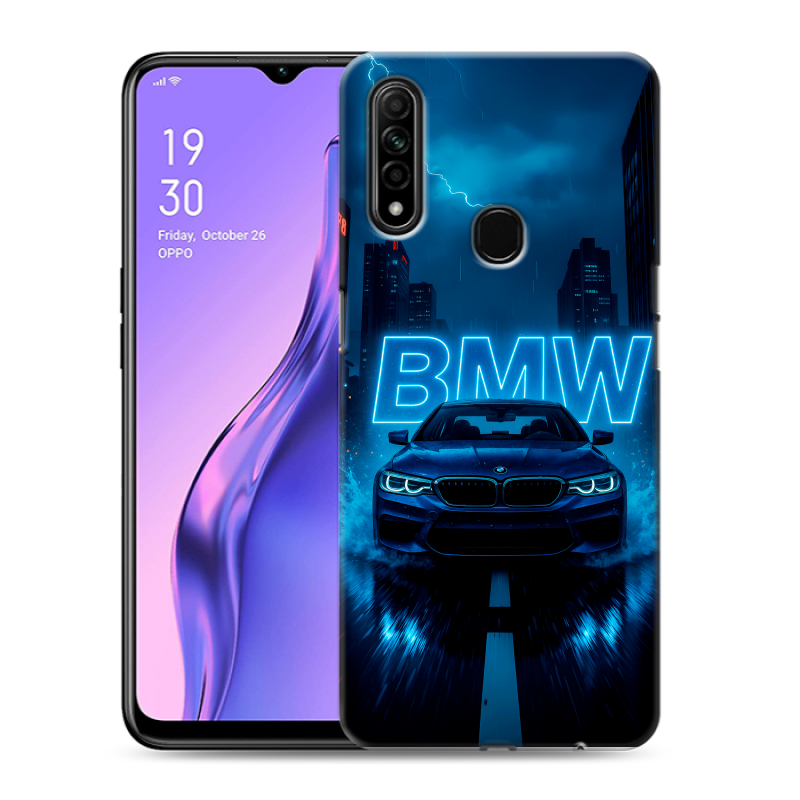 Силиконовый противоударный чехол на OPPO A31 с принтом BMW БМВ Силиконовый противоударный чехол на OPPO A31 с принтом BMW БМВ