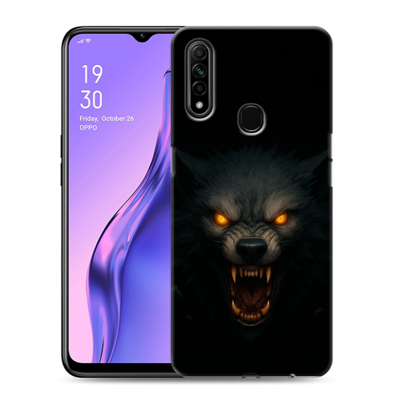 Пластиковый чехол на OPPO A31 с принтом Волк Пластиковый чехол на OPPO A31 с принтом Волк