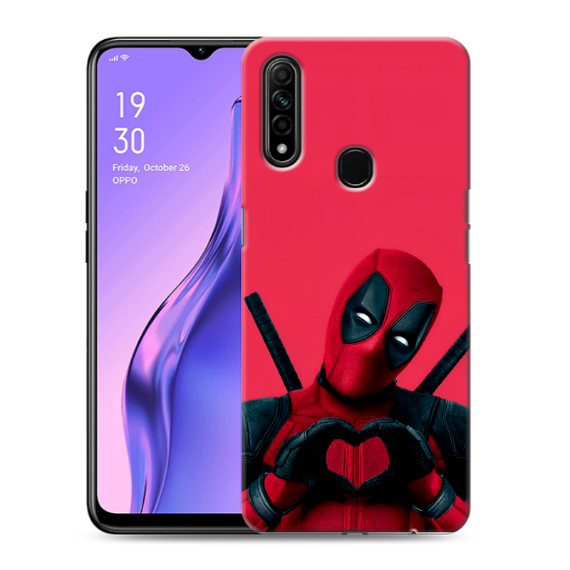 Пластиковый чехол на OPPO A31 с принтом Дедпул Deadpool Пластиковый чехол на OPPO A31 с принтом Дедпул Deadpool