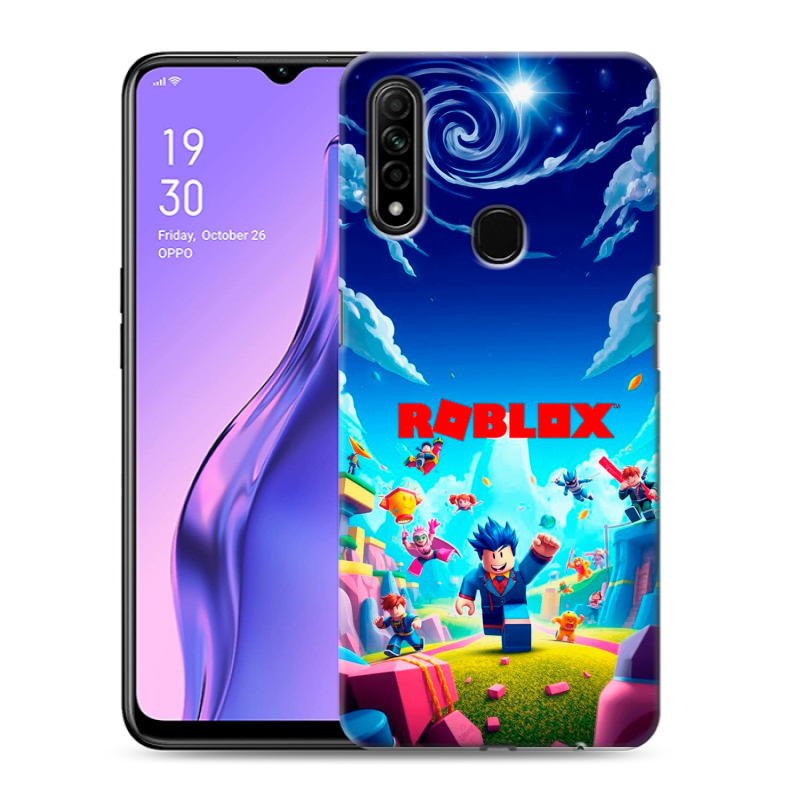 Пластиковый чехол на OPPO A31 с принтом Roblox Роблокс Пластиковый чехол на OPPO A31 с принтом Roblox Роблокс