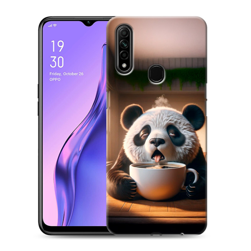 Пластиковый чехол на OPPO A31 с принтом смешная панда Пластиковый чехол на OPPO A31 с принтом смешная панда