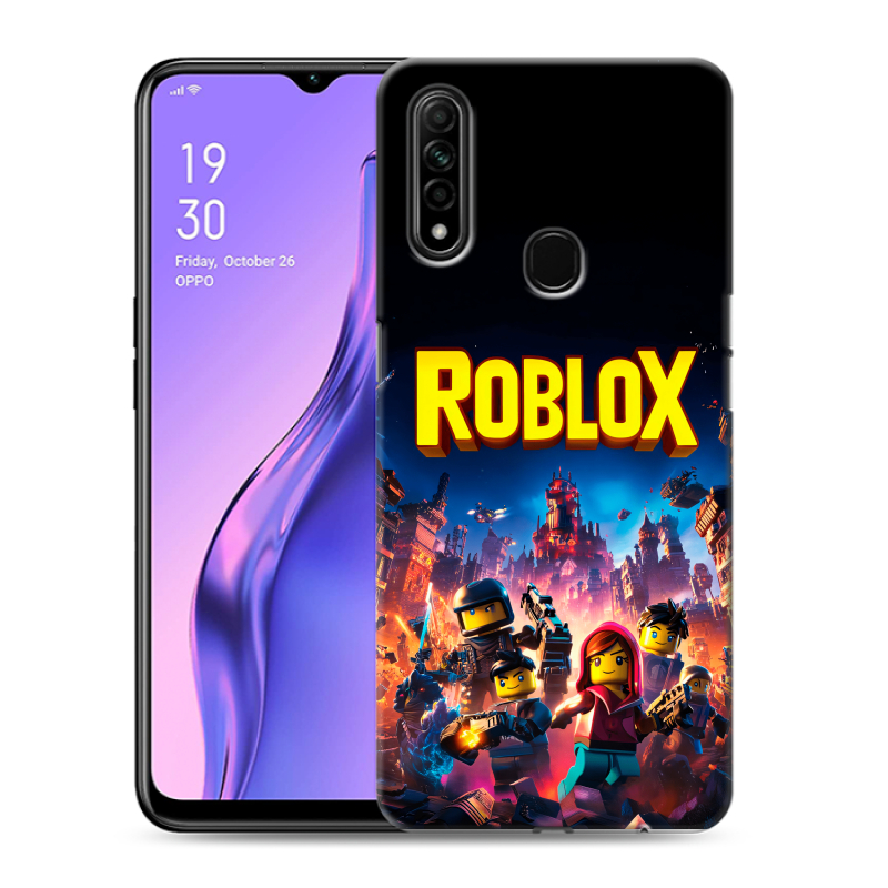 Пластиковый чехол на OPPO A31 с принтом Roblox Роблокс Пластиковый чехол на OPPO A31 с принтом Roblox Роблокс