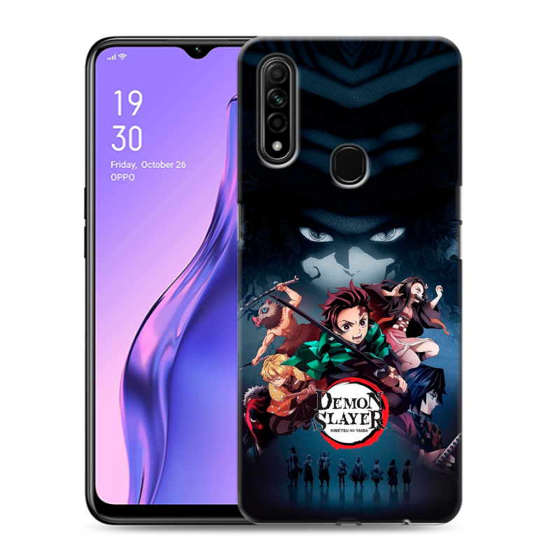 Пластиковый чехол на OPPO A31 с принтом Demon Slayer Клинок рассекающий демонов Пластиковый чехол на OPPO A31 с принтом Demon Slayer Клинок рассекающий демонов