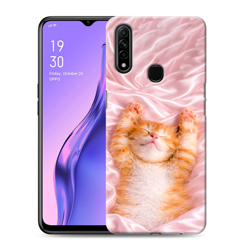 Силиконовый противоударный чехол на OPPO A31 с принтом женский Силиконовый противоударный чехол на OPPO A31 с принтом женский