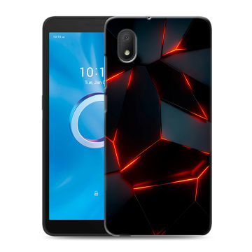 Силиконовый чехол на Alcatel 1B (2020) с принтом Яркие абстракции