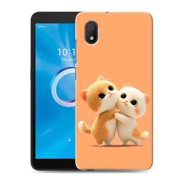 Силиконовый чехол на Alcatel 1B (2020) с принтом Милые котики