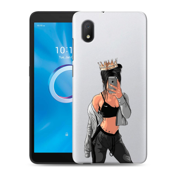 Силиконовый чехол на Alcatel 1B (2020) с принтом Женские принты