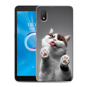 Силиконовый чехол на Alcatel 1B (2020) с принтом Коты