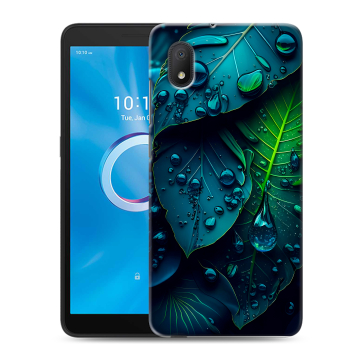 Силиконовый чехол на Alcatel 1B (2020) с принтом Листья