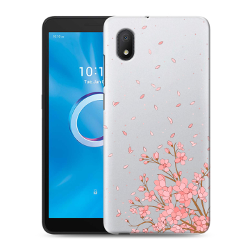 Силиконовый чехол на Alcatel 1B (2020) с принтом Ветка сакуры