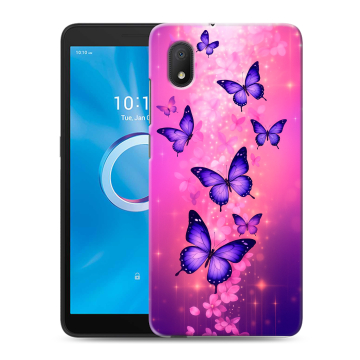 Силиконовый чехол на Alcatel 1B (2020) с принтом Бабочки