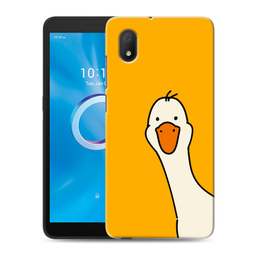 Силиконовый чехол на Alcatel 1B (2020) с принтом Утка Силиконовый чехол на Alcatel 1B (2020) с принтом Утка
